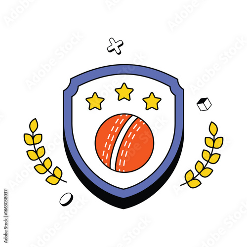 Sports League Flat Illustration. EPS 10 File 