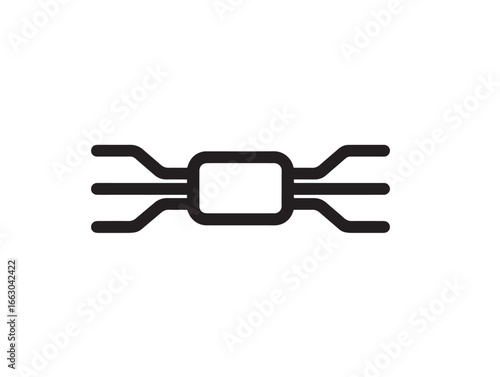 Cuadro en lienzo Creative Modern Audio Splitter Icon with Clean Minimal Line Art Design
