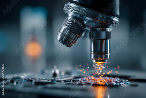 Biotech drug discovery concept in bio pharma startup using AI and molecule screening