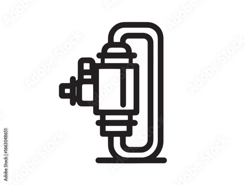 Stylish Bilge Pump Icon Minimalist Nautical Device Vector Artwork