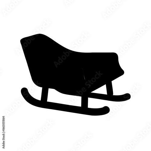 Silhouette image of a rocking chair showing furniture for relaxation and comfort