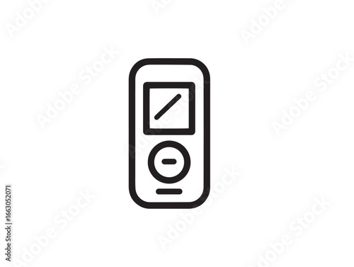 Sleek Blood Glucose Monitor Icon Modern Health Vector Artwork