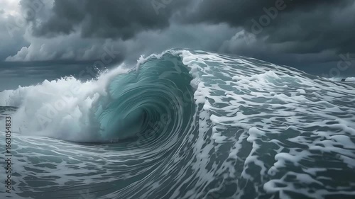 Powerful of ocean waves.
