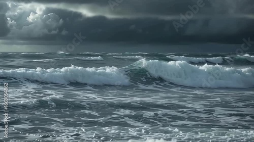 Powerful of ocean waves.