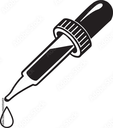 Pipette Dropping Liquid in Scientific Context
