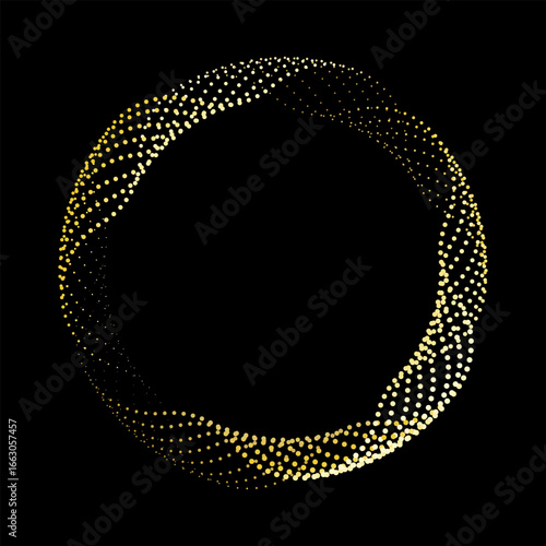 Gold dotted circle.