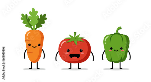 Cute cartoon vegetables illustration celebrating world vegetarian day with fun plant based lifestyle awareness
