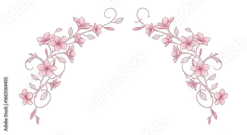 Watercolor abstract Flowers in orange and pink colors. Hand drawn floral illustration for greeting cards or wedding invitations. Bouquet with green leaves on isolated background. Botanical sketch.