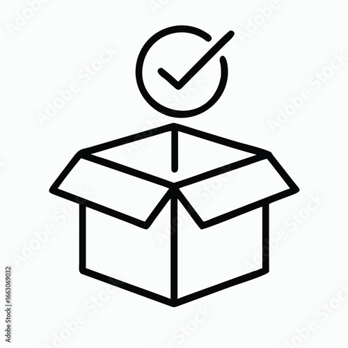 Vector outline gift box offer  perfect for retail and e commerce designs.eps