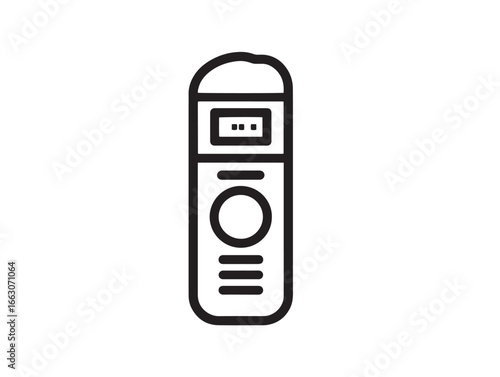 Clean and Elegant Digital Voice Recorder Symbol in Technical Line Art