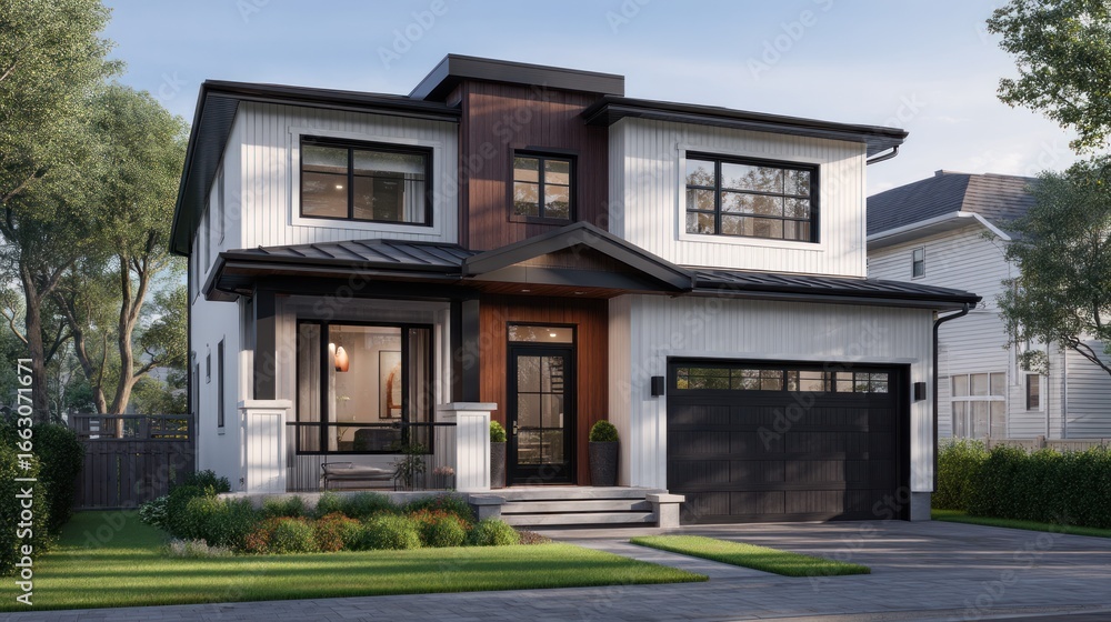 Fototapeta premium Modern house exterior