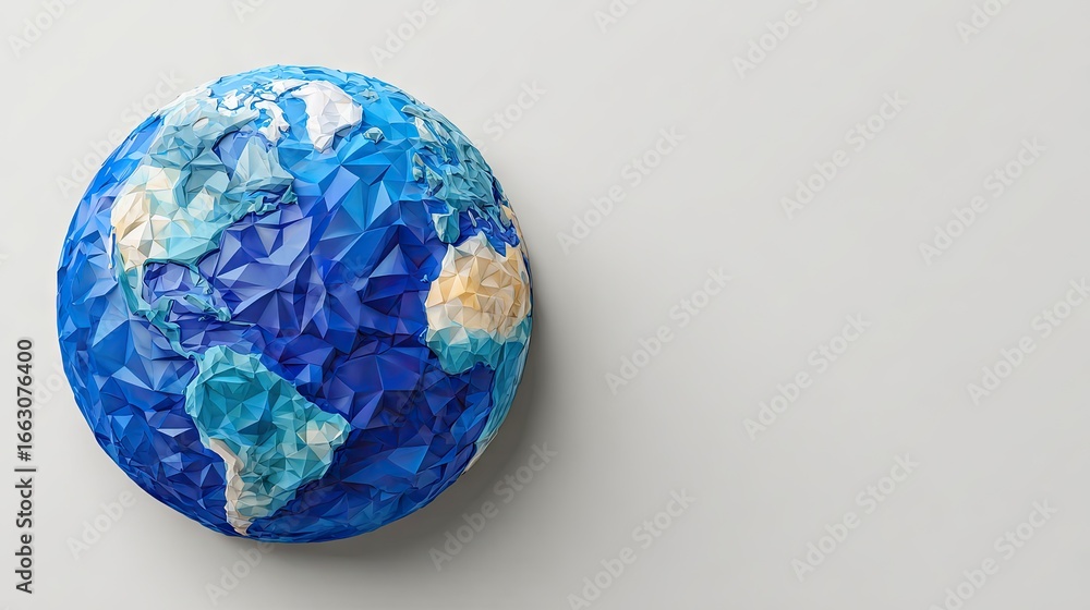 Fototapeta premium A polygonal representation of planet earth.
