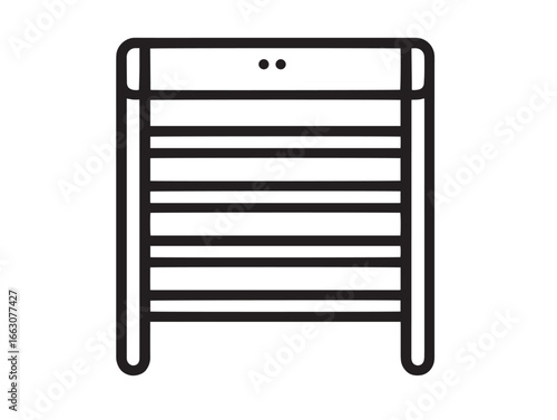Smart Bathroom Electric Towel Warmer Icon in Sleek Vector Style