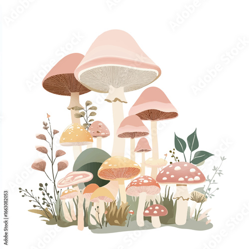 a mushroom forest