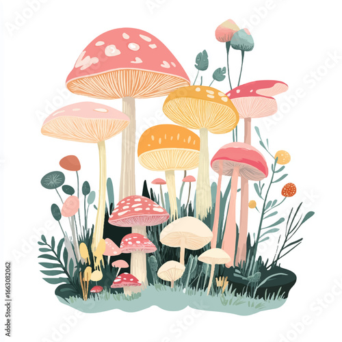 a mushroom forest