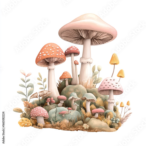 a mushroom forest