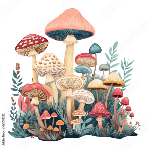 a mushroom forest