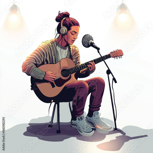 a musician with guitar