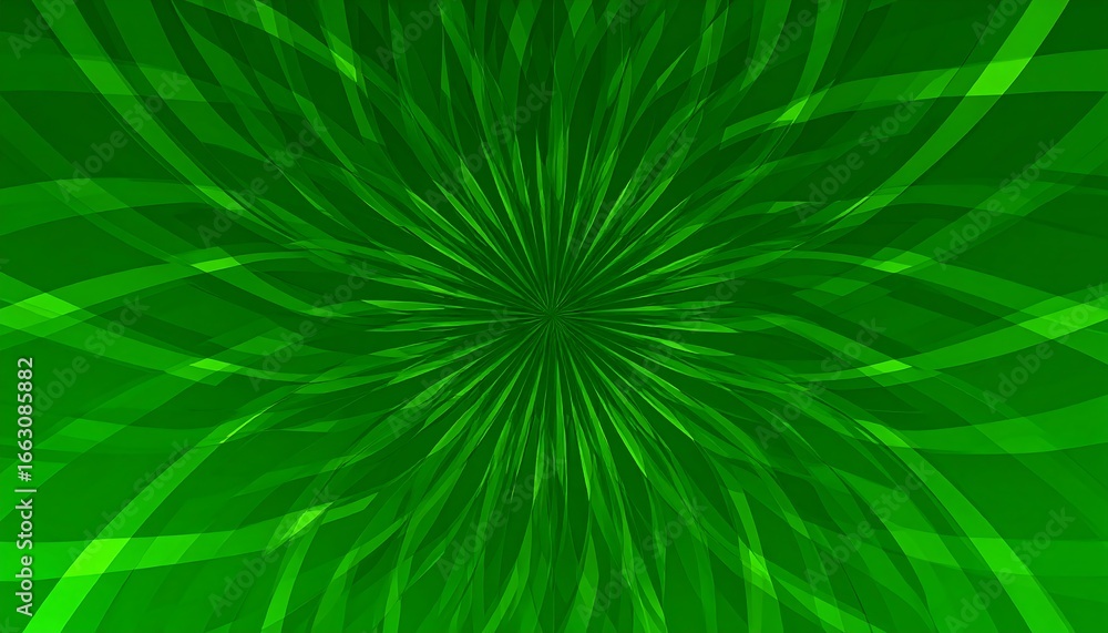 Obraz premium Abstract green radiating lines