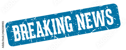 breaking news rectangular sign. breaking news stamp