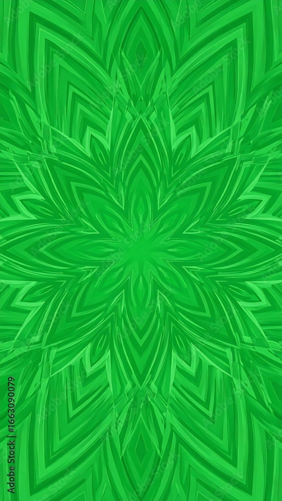 Obraz premium Vibrant green symmetrical pattern
