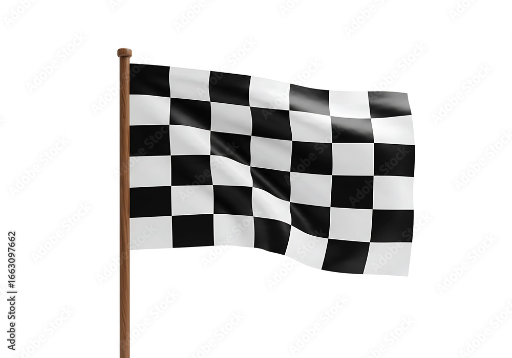 Obraz premium Checkered Racing Flag Illustration