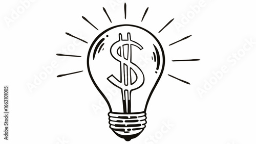 Dollar idea lightbulb money finance investment business success innovation financial wealth creativity income