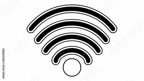 Wifi signal wireless connection internet network technology hotspot router access point icon symbol vector