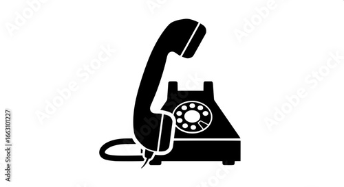 Vintage Rotary Phone Icon A Classic Communication Symbol