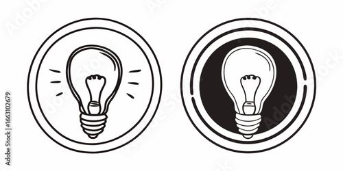 Lightbulb idea creativity innovation inspiration solution thinking concept design graphic vector illustration