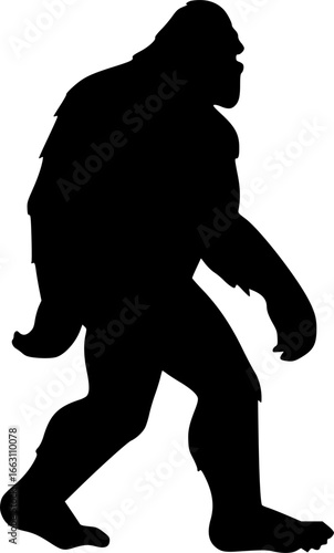 big foot silhouette vector illustration

