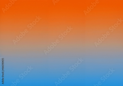 Gradient background blends orange hues into cool blue tones creating a modern and smooth transition