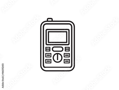 Insulin Pump Icon in Modern Clean Vector Line Art