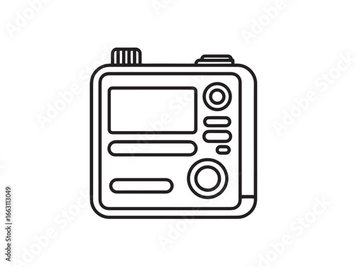 Minimal Insulin Pump Symbol in Professional Vector Illustration
