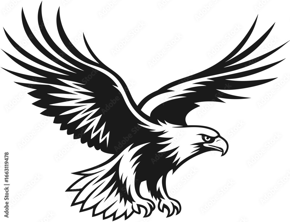 Obraz premium Eagle vector illustration design, flaying eagle 