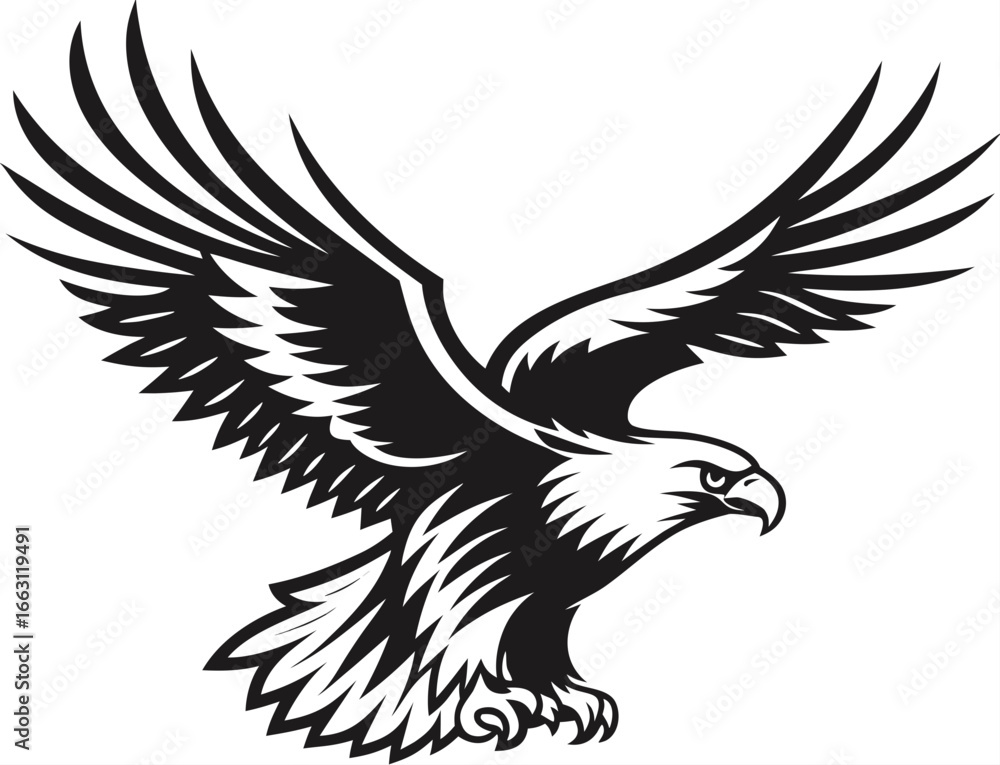 Obraz premium Eagle vector illustration design, flaying eagle 
