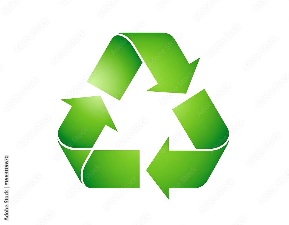 Obraz premium Green recycling symbol