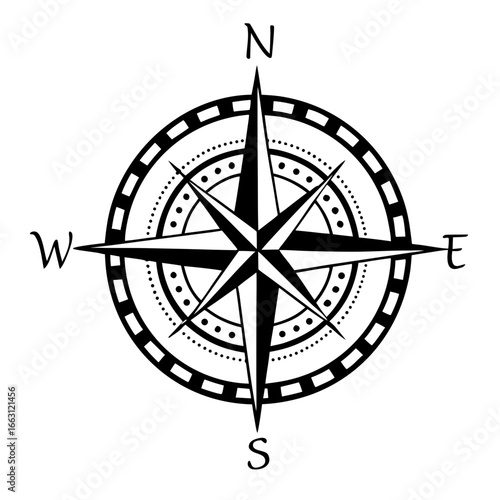 Compass wind rose. Stock vector 