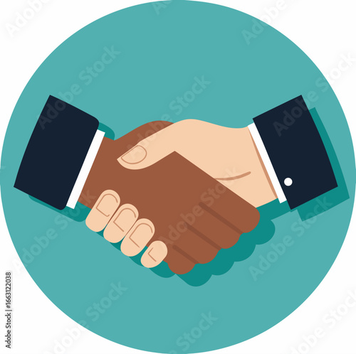 Handshake icon. Shake hands, agreement, good deal, partnership concepts. 