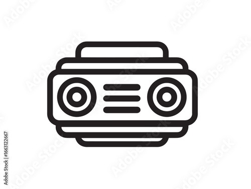 Creative Language Translator Device Illustration in Modern Line Style