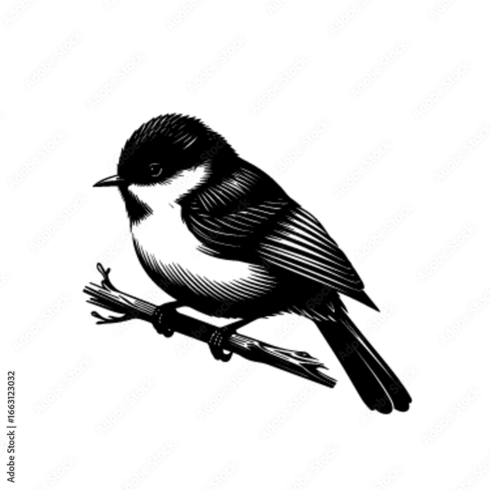 Obraz premium Beautiful Bulbul Bird Vector Illustration