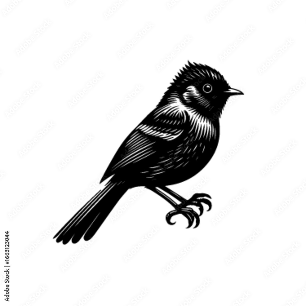 Obraz premium Colorful Bulbul Bird Vector Illustration