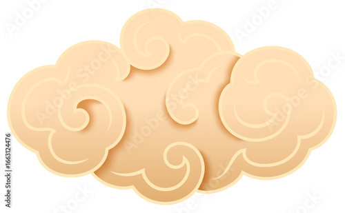 oriental cloud traditional style element calligraphic