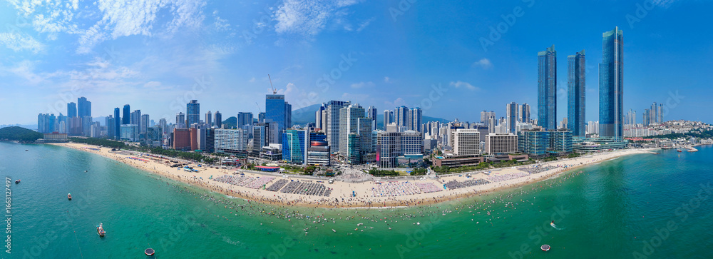 custom made wallpaper toronto digitalPanorara View Haeundae Beach in Busan