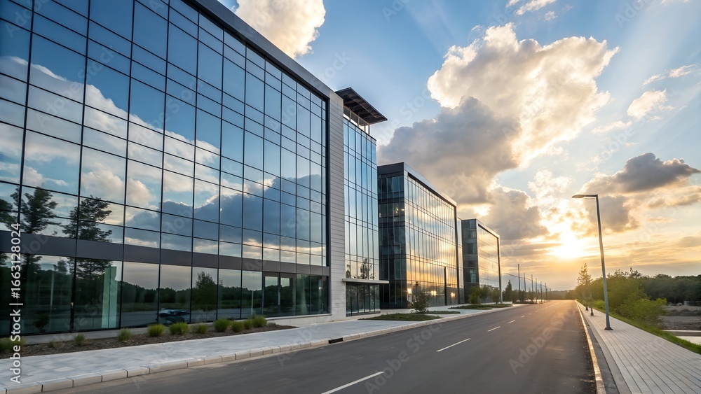 Obraz premium modern office building or business center high