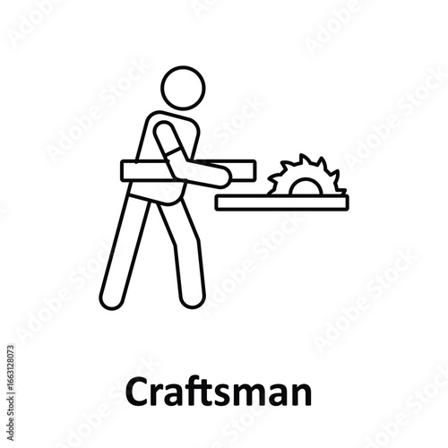 Craftsman vector Icon which can easily modify or edit