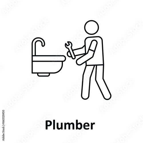 Plumber  Vector Icon which can easily modify or edit