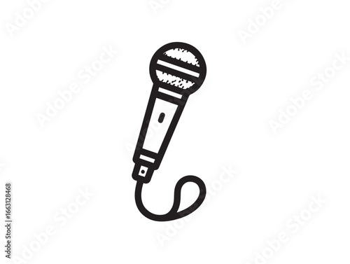 Lavalier Microphone Icon in Clean Modern Vector Illustration