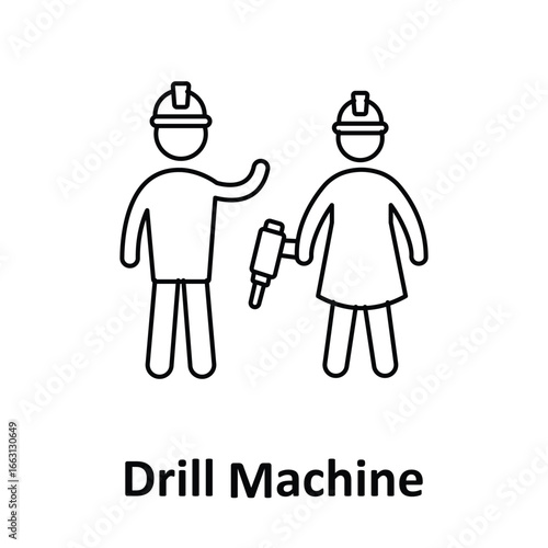 drill machine Vector Icon which can easily modify or edit
