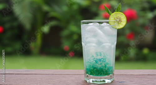 Cool Coconut Water Beverage with Sweet Jelly